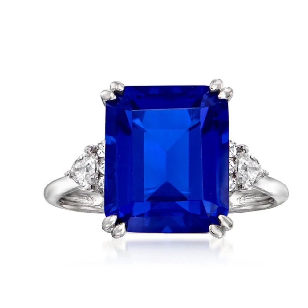 Ross Simons sapphire and CZ ring